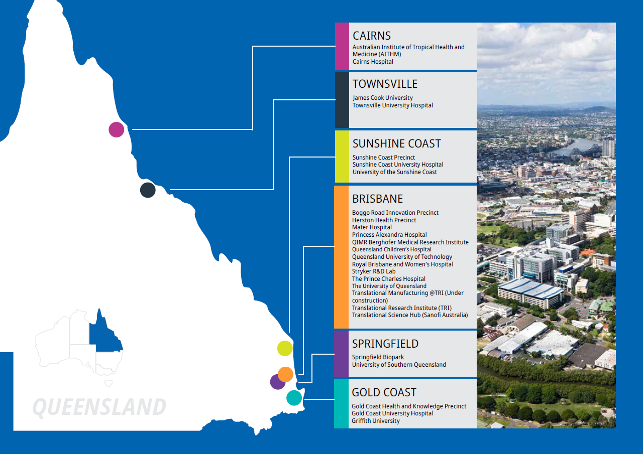 Qld, Australia map with details