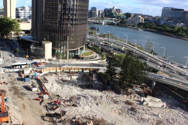 Construction site for Queens Wharf.