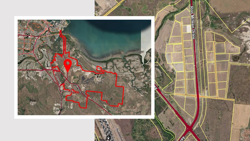 Cleveland Bay Industrial Park location and lot layout Cleveland Bay Industrial Park layout