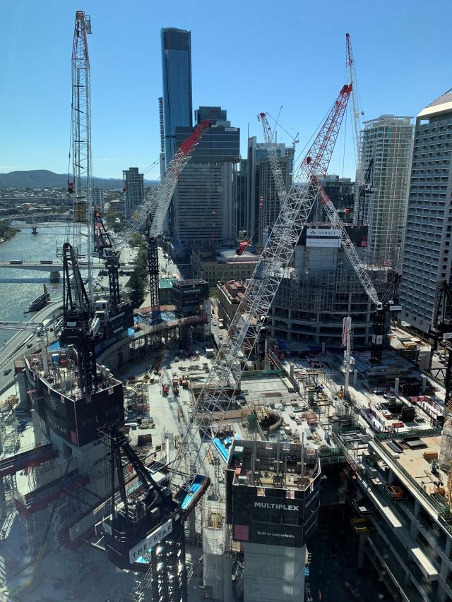 Queens Wharf construction site.