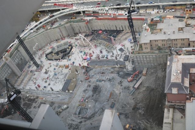 Construction site for Queens Wharf.
