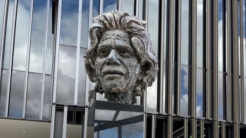 Bronze sculpture of Neville Bonner's head